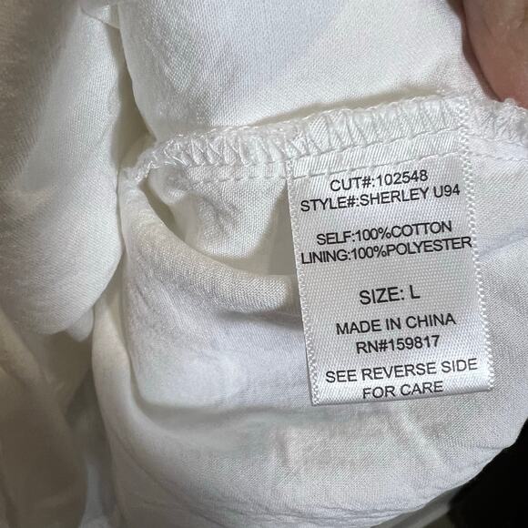 Alter’d State White Eyelet Cotton Short Sundress Size Large - Picture 5 of 8